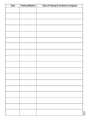 Healing Record Card (Inserts only)