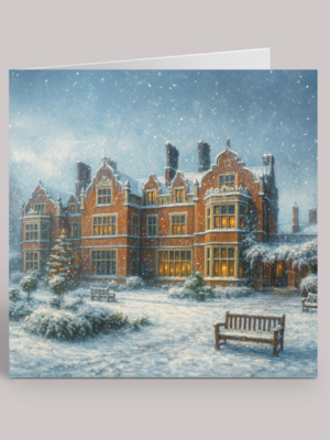 Arthur Findlay College in the Heavy Snow Greeting Card